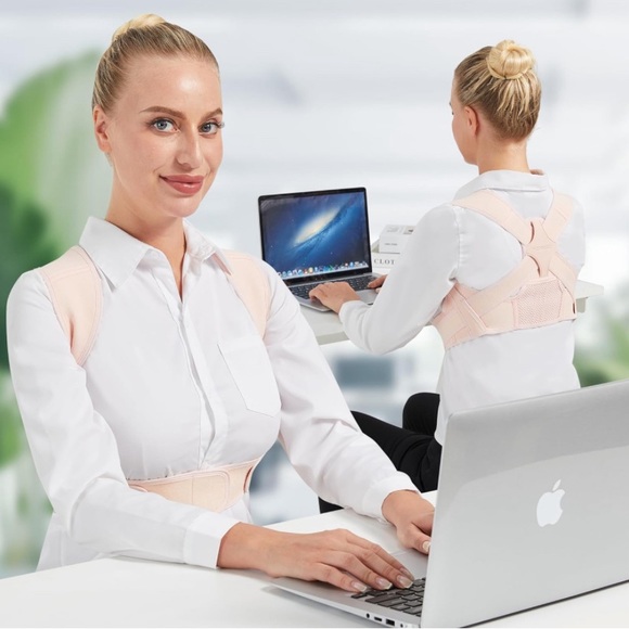 Posture Corrector for Women - Upper Back Brace Adjustable & Breathable - Picture 4 of 11